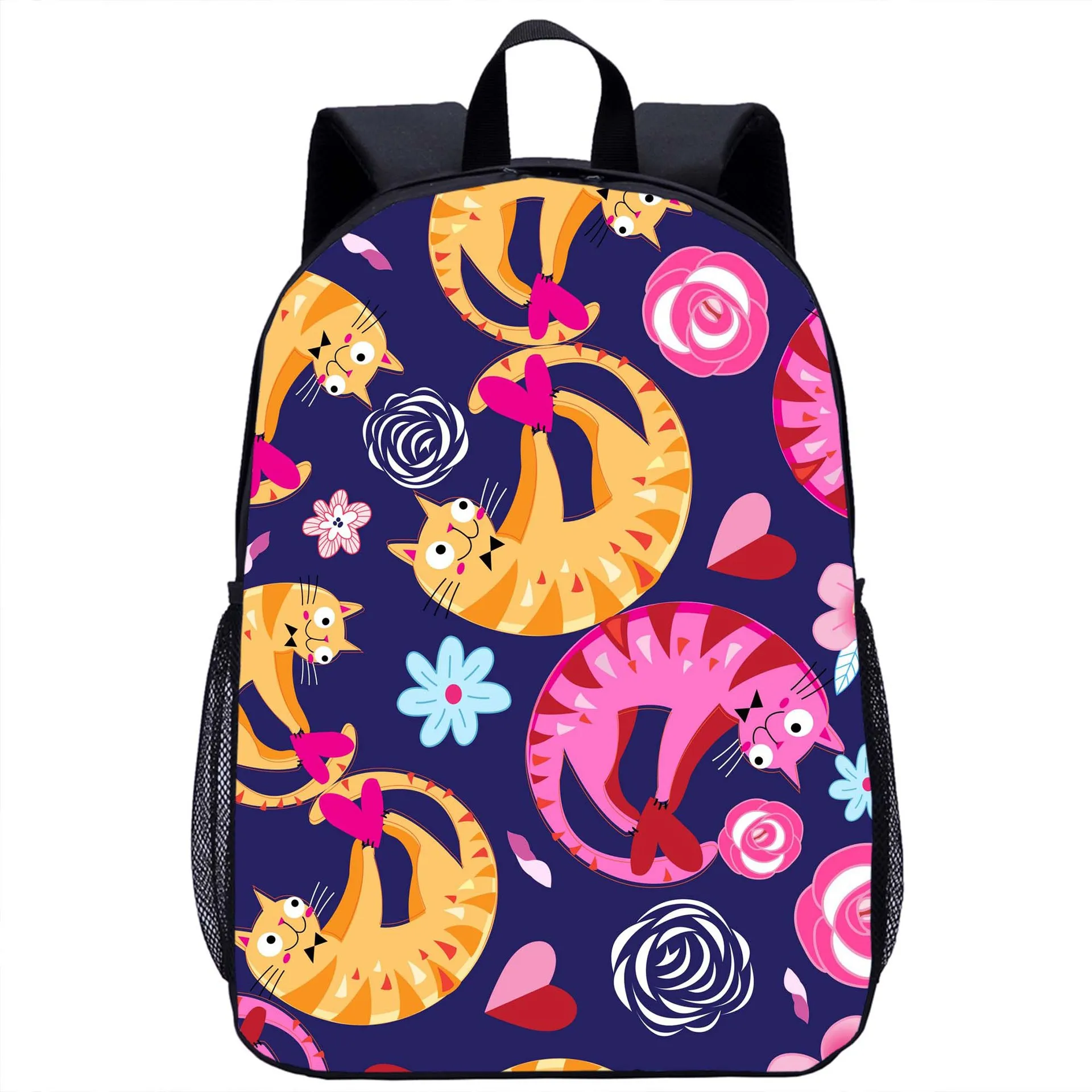 Cute Cartoon Cats Print Backpack for Kids Teens Adults Student School Bags Women Men Travel Backpack Laptop Rucksack Lightweight