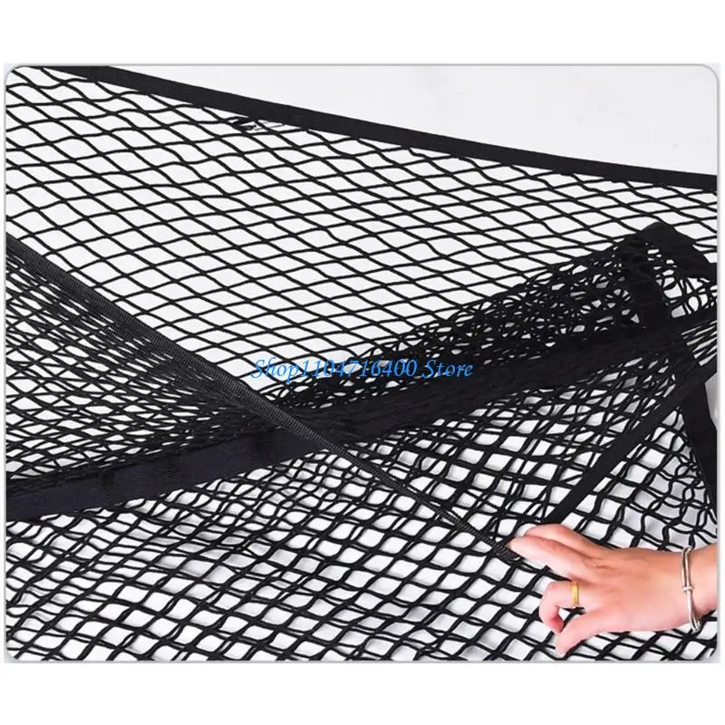 

y1gd Pickup Cargo Net Elastic Net Bed Foldable Truck Bed Net Truck Tie-Down Mesh