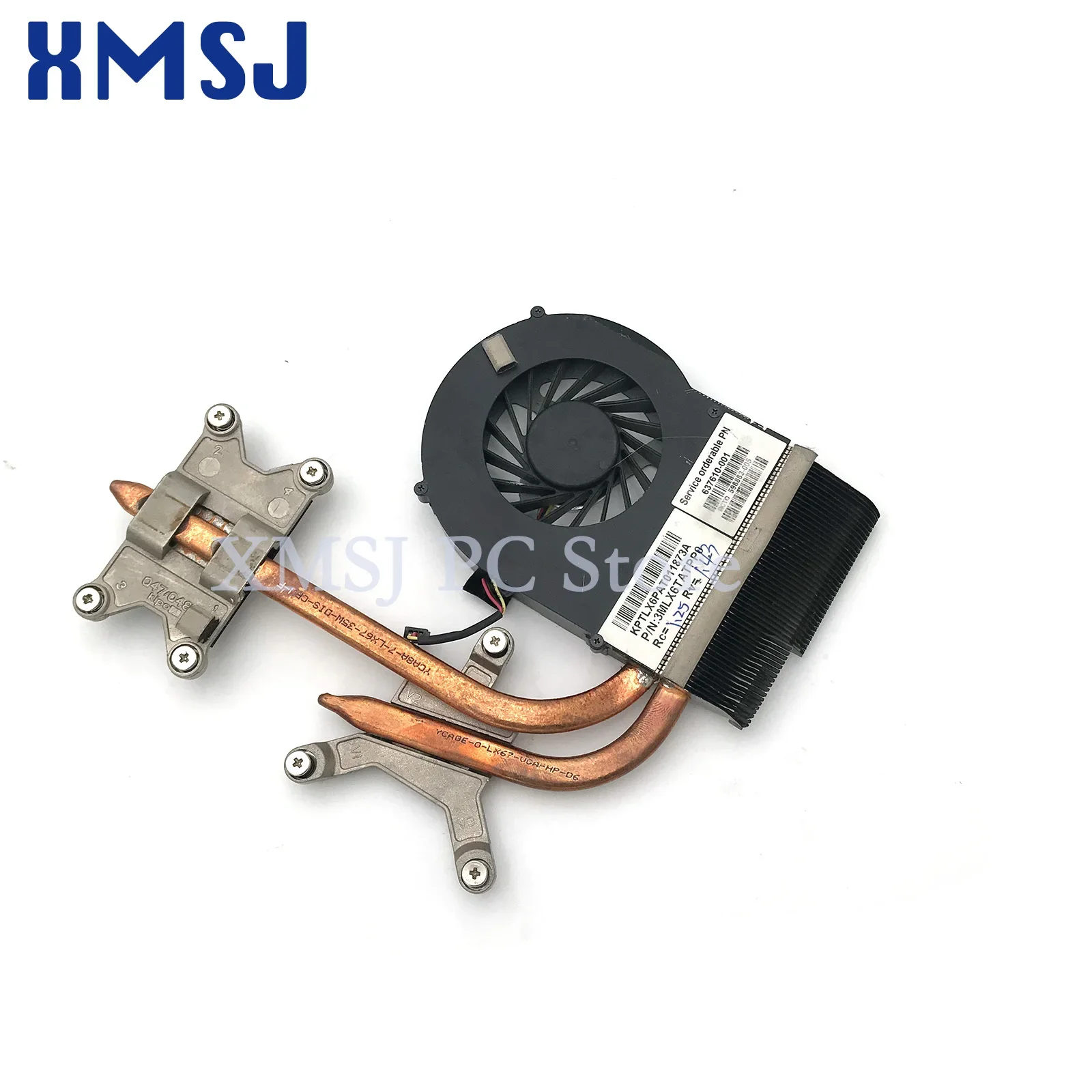 Original For HP Pavilion DV6 DV7 Dv7-4000 DV6-3000 Cooling Heatsink And Fan 622033-001 637610-001 3MLX6TATP80 3MLX6TATPM0