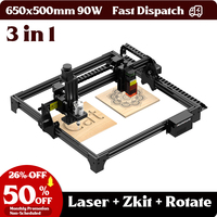 90W Laser Engraver Rotary Roller 50W With Air Assist Plywood Laser Cutting Machine Acrylic Cnc Router Wood Engraver Metal