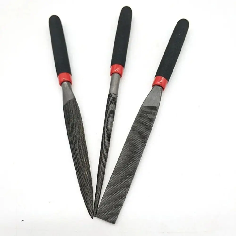 Set Hand Tool Small Steel Files Craft Carpentry Tools Needle Flat File Flat File 118mm Length Needle Filing Metal