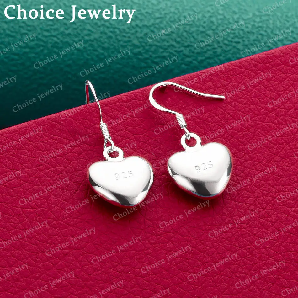 

Серьги-подвески в форме сердца из стерлингового серебра 925 пробы для женщин, модные ювелирные изделия, очаровательные аксессуары для свадьбы, помолвки, годовщины
