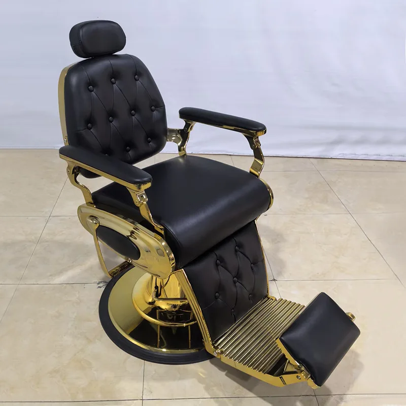 Oil head chair, salon-specific, reclining, large chair for men, barber chair for hairdressing, perms, and coloring, retro stylin