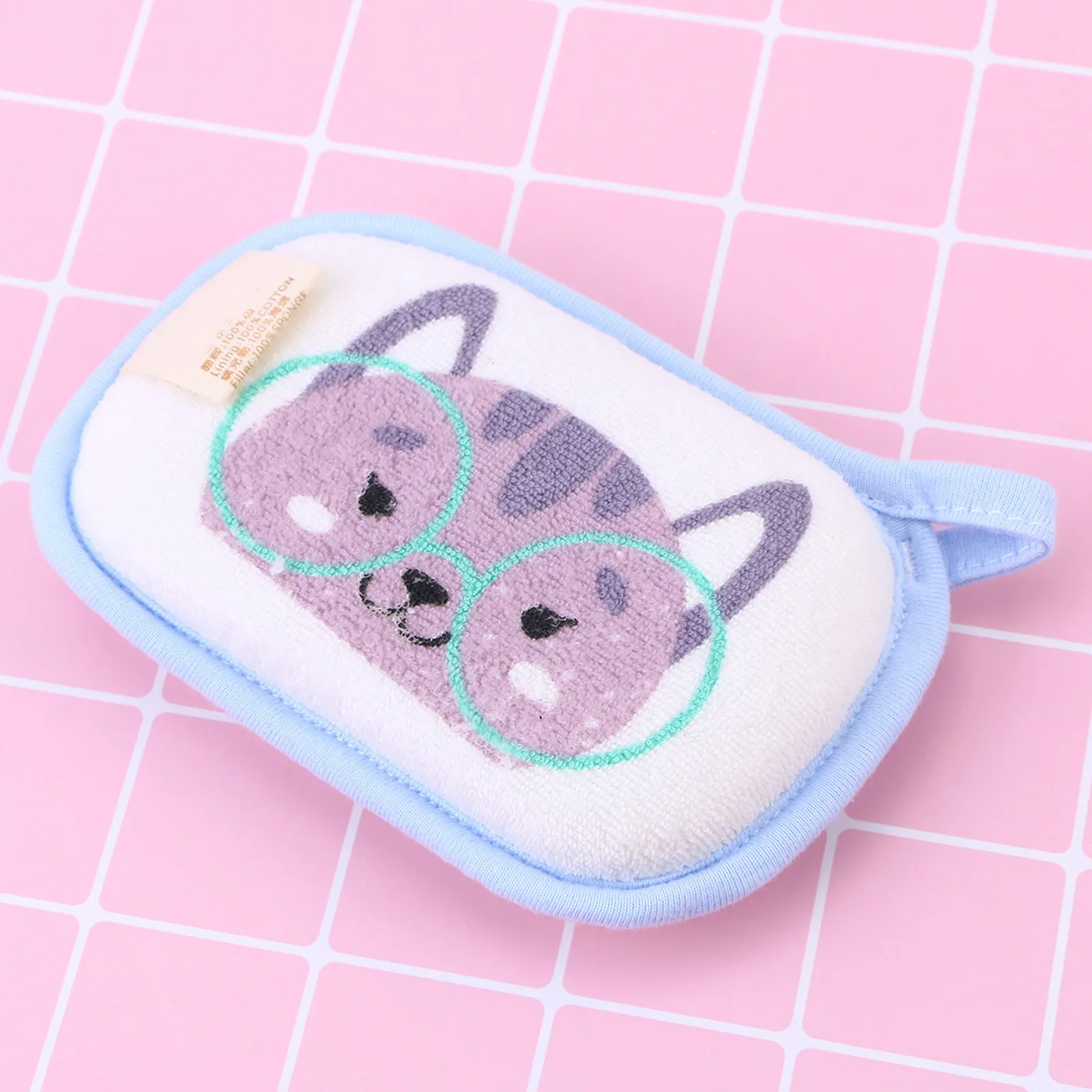 Baby Bath Sponge Soft for Newborn Toddlers Kids AntiDrop Belt Circular Motion Rinse Squeeze Prevent Bacterial Growth Delicate