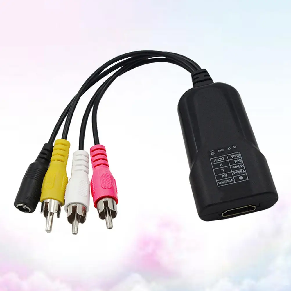 

to Av Scaler Cable Black 1080p Support Ntsc Pal Formats Portable No Driver Installation Required Low Power Usage