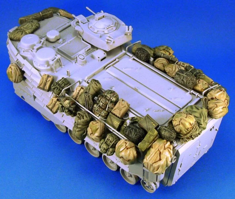 

1/35 Scale Die-Cast Resin Model Assembled Kit AAVP7A1 Armored Vehicle Stowage Set (No Tank) Unassembled and Unpainted