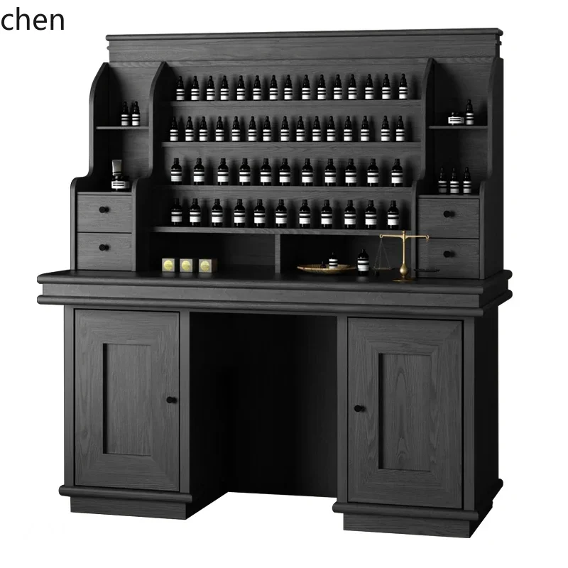 HT  Display Cabinet Aromatherapy Studio Fragrance Desk Cosmetics Display Beauty Club Shelf