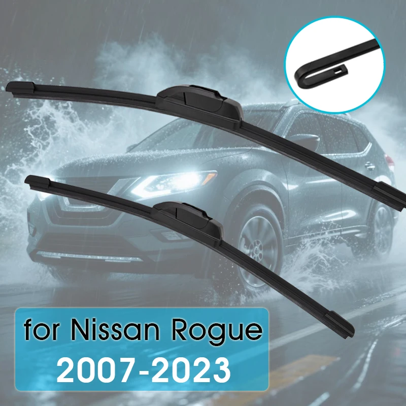 

Car Wiper For Nissan Rogue S35 Rogue 2 T32 2007-2023 Car Wiper Blade Front Wipers Fit U Hook Arm Windscreen Auto Wiper Blades