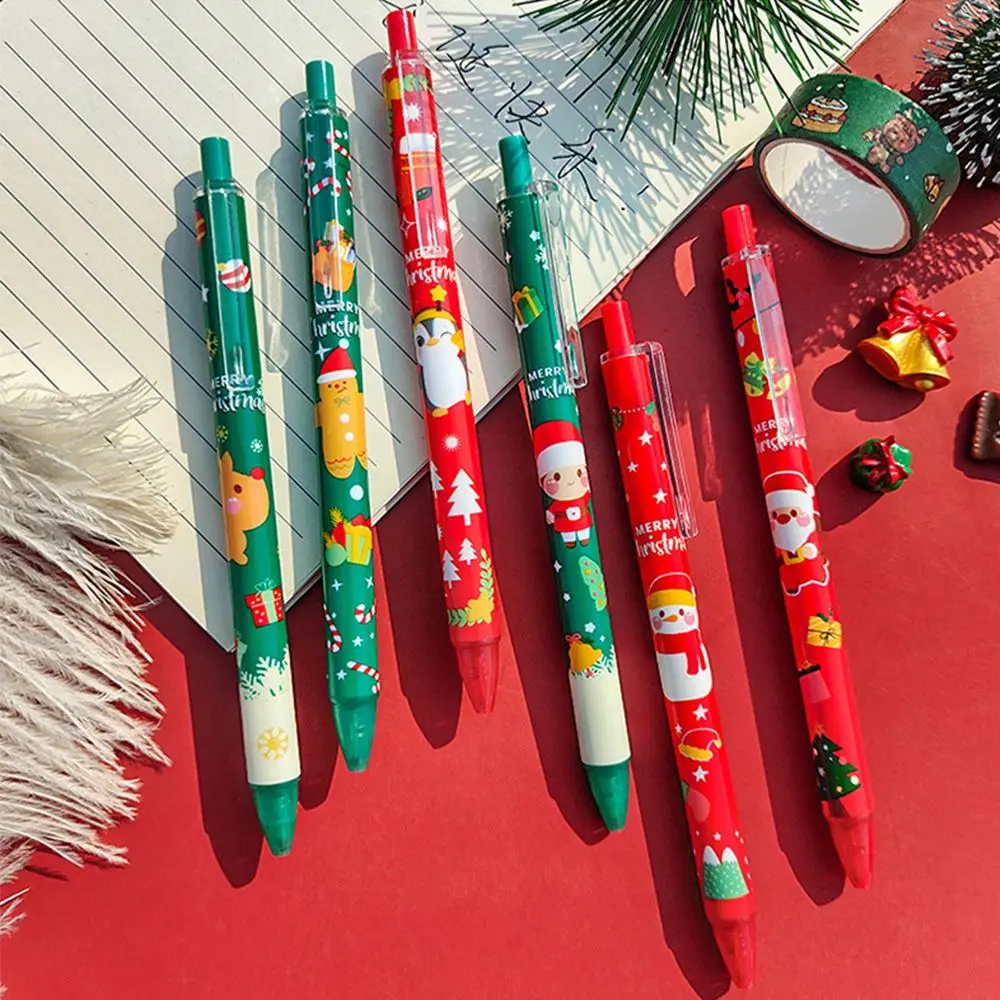 Cartoon Santa Claus Xmas Tree Deer Ballpoint Pen Elementary School Gifts Stationery Merry Christmas Decor Office School Supply