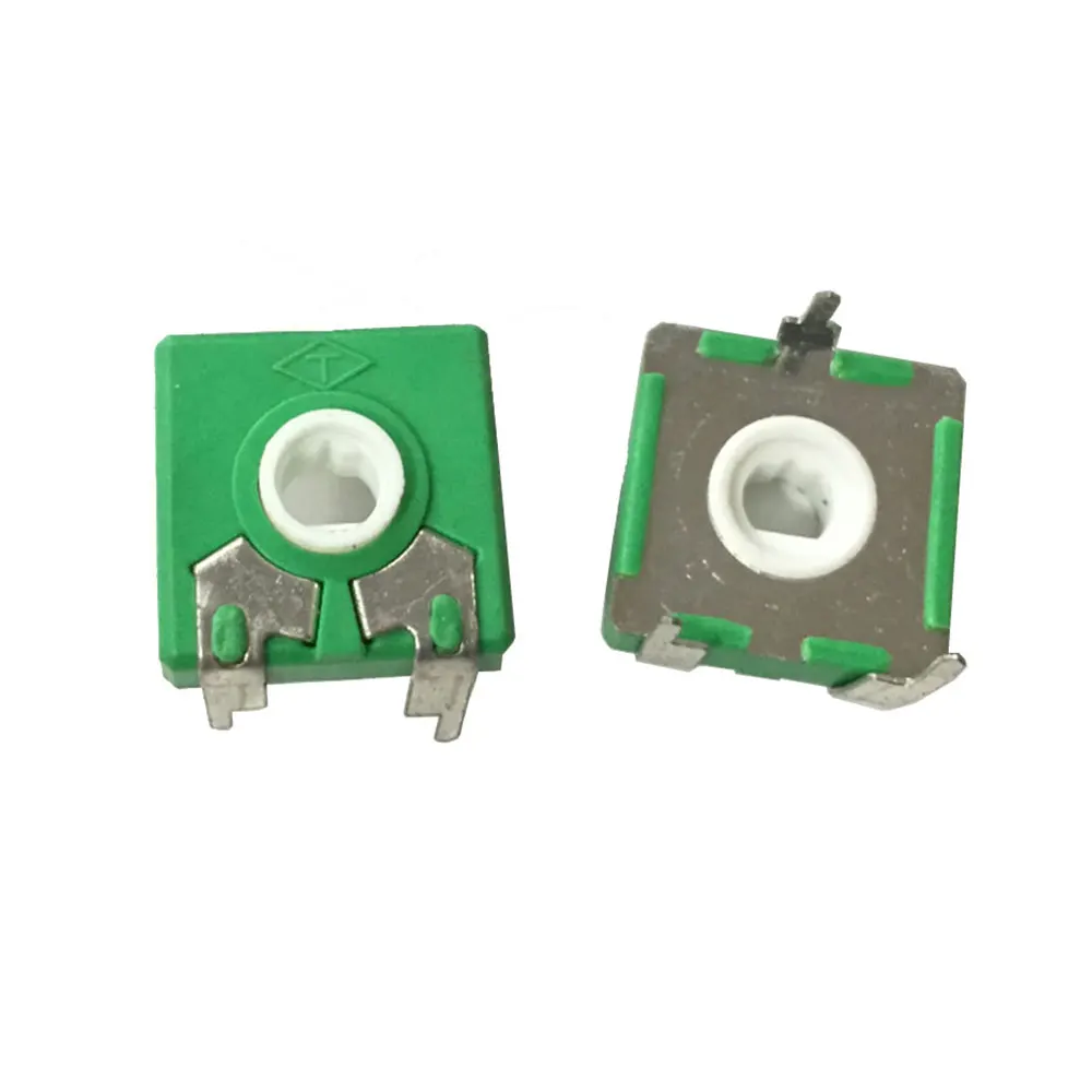 YUXI 2PCS Square Potentiometer PT15 - B10K Adjustable Potentiometer Horizontal Elliptical Hole Rotation Adjustable Resistance