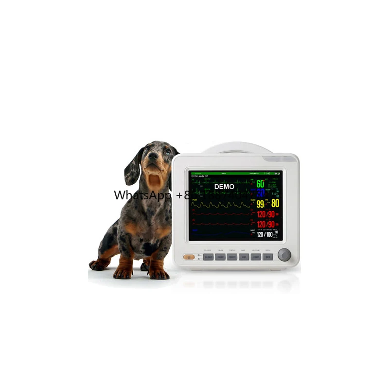 Hot sale 6 multi-parameter digital pet vet veterinary health pulse oximeters SPO2 ecg bpm blood pressure  with etco2