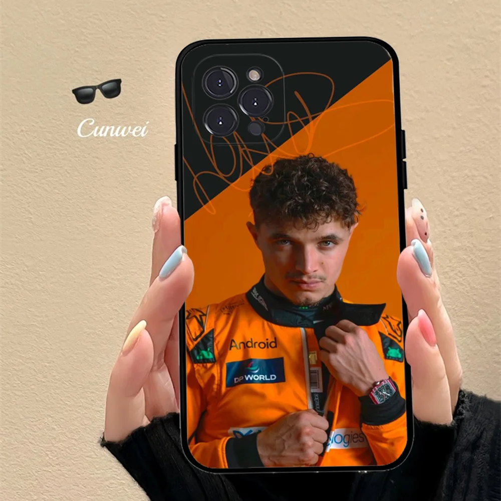 F1 Formula 1 L-Lando N-Norris Phone Case For iPhone 16 15 14 11 12 13 Mini Pro XS Max Cover 6 7 8 Plus X Funda Shell