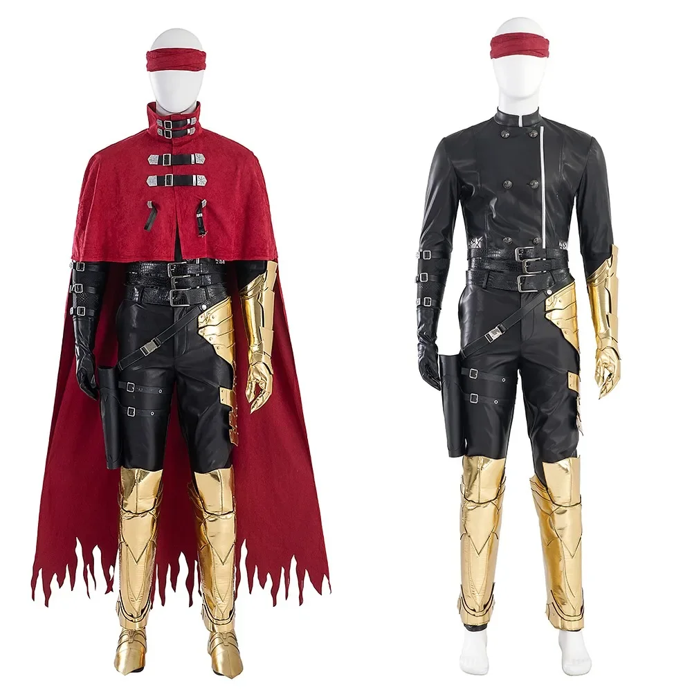 

FF7 Vincent Valentine Cosplay Costume Leather Top Pants Man Game Suit Full Set and Individual Items Are Sold Custom Size