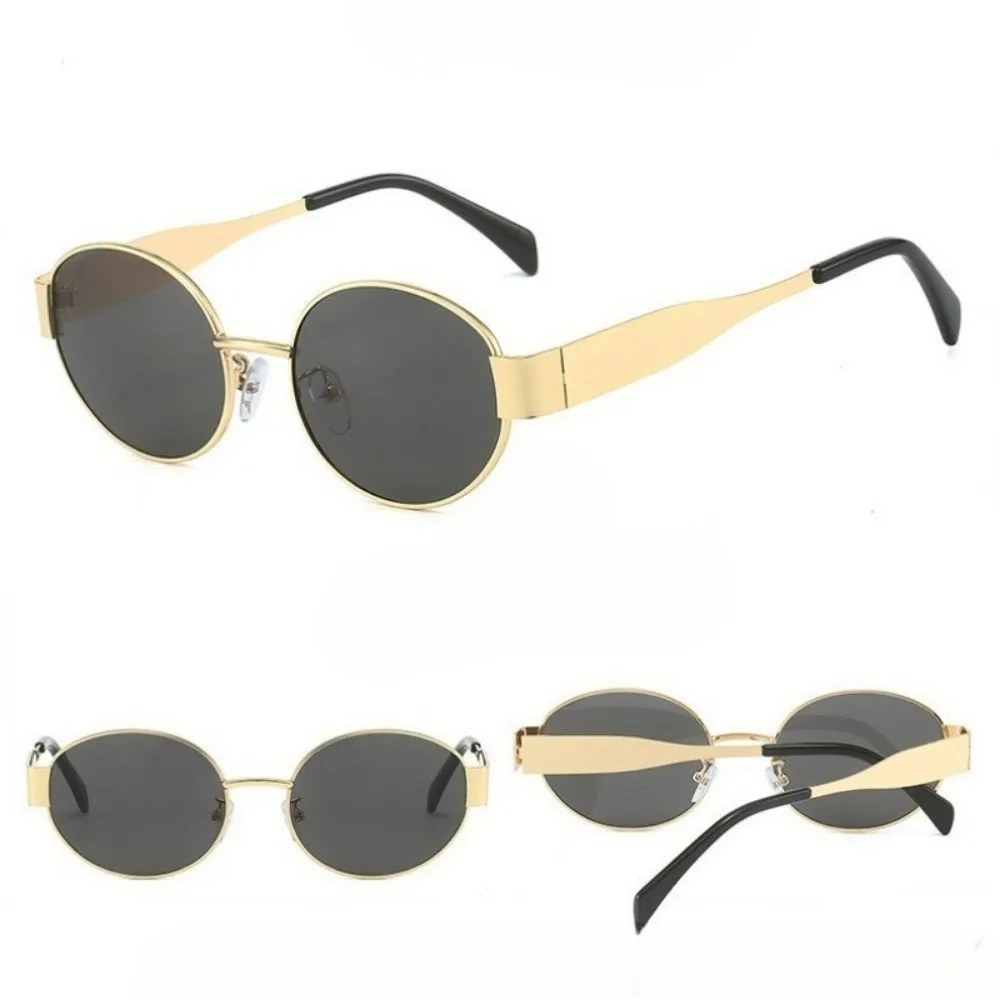 Retro Oval Sunglasses for Women Men Trendy Sun Glasses Classic Shades UV400 Protection Fashion Sun Glasses image 4