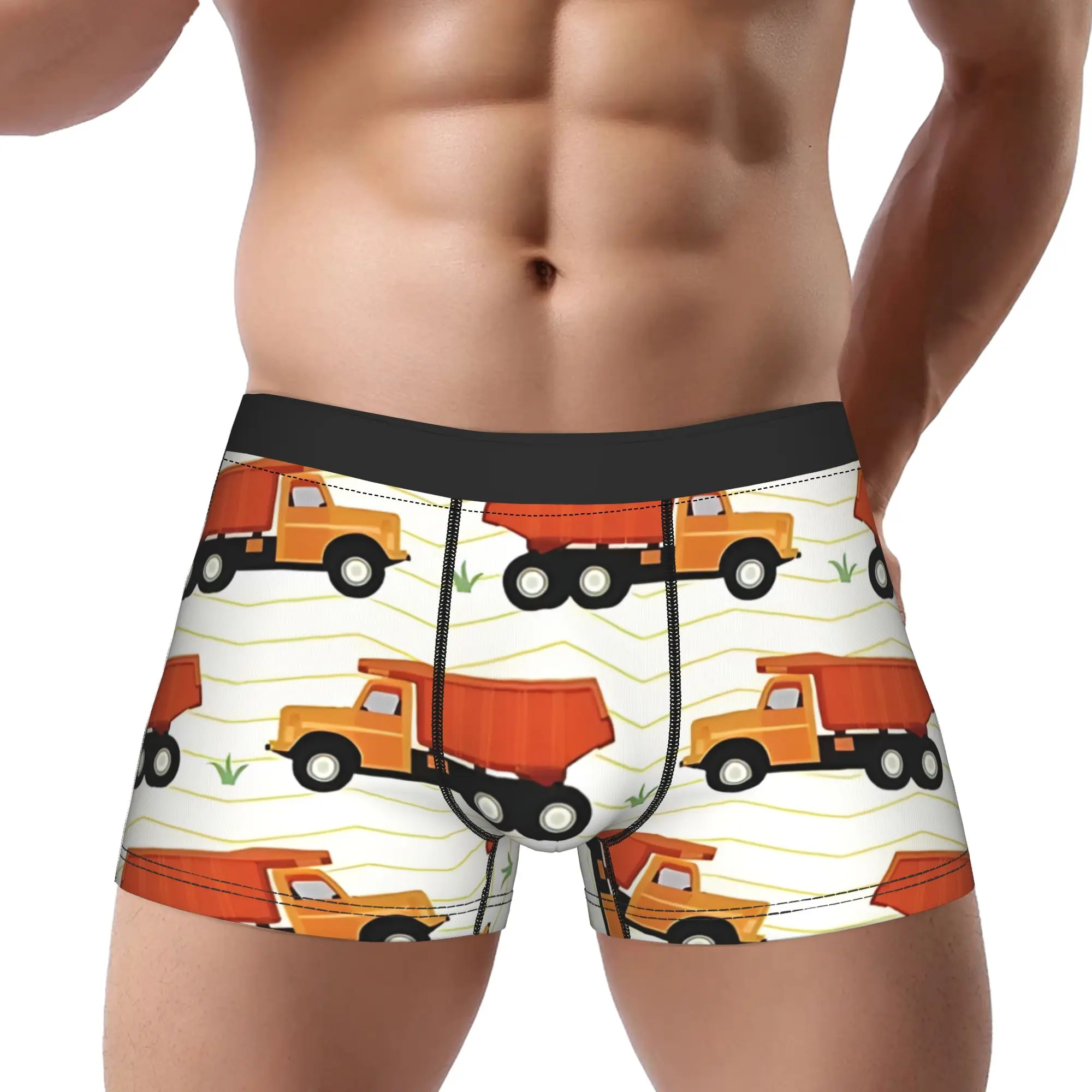 

Truck Seamless Print Underpants Homme Panties Man Underwear cars Print Shorts Boxer Briefs