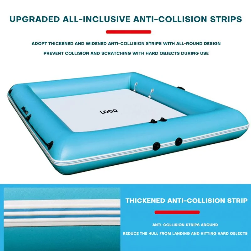 يخت العائمة الصيد عائم محرك اختياري وخيمة منصة حوض نفخ