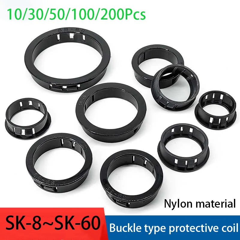 

Black Round Plastic Snap-on Wire Grommet Computer Desk Wire Hole Cover Wire Inlet Outlet Seal Ring Hole Plug Cable Protector