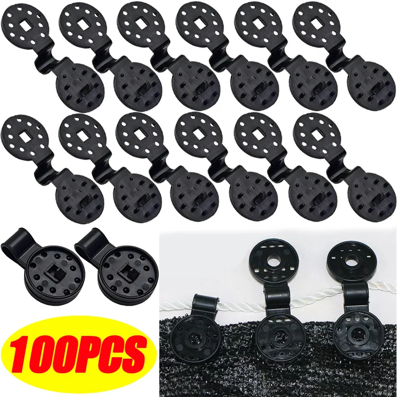 

10/100pcs Shade Cloth Clip Shade Fabric Clamps Grommets For Net Mesh Cover Sunblock Fabric In Garden Backyard Greenhouse