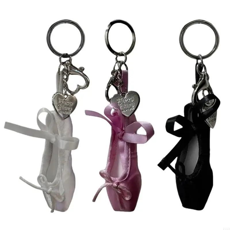 F2TD Sturdy Alloy and Farbic Materials Dance Shoe Key Holder Accessory Portable for Student and Instructors Stylish Outfits