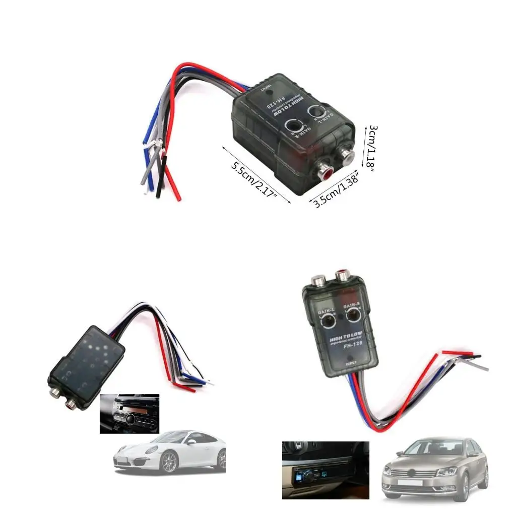 CD-Player High to Low Adapter Car Stereo Speak Hi-Low Converter