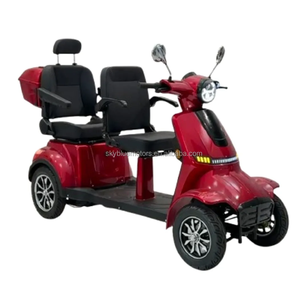 Modification 2025 Popular Electric Scooter for the Elderly Outdoor Mobility Scooter Double Seat Four-Wheeled