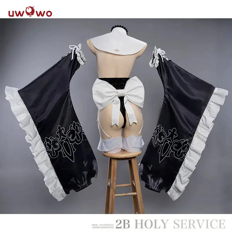 

Uwowo Neil Mechanical Era 2B Sexy Dress White Sister Maid Dress Lorita Cosplay Costume Girl Sexy Clothing