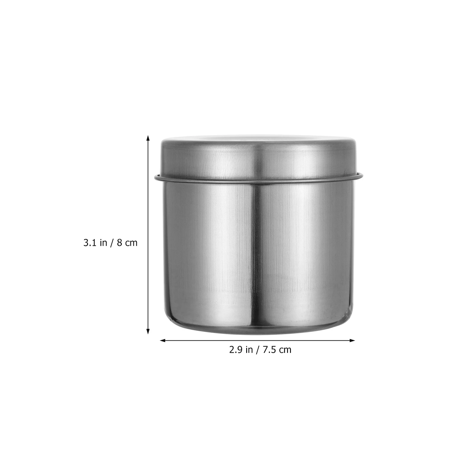 

2pcs Stainless Steel Storage Containers Airtight Dustproof Insect Proof Home Kitchen Cylinder Jars for Oil Seasoning Medicine