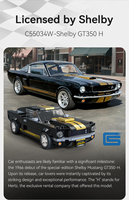 CaDA Officially Licensed 1:24 Building Block Car Set/Car Enthusiasts/Classic Retro Car/ Supercar/Classic Muscle Car/Shelby GT350