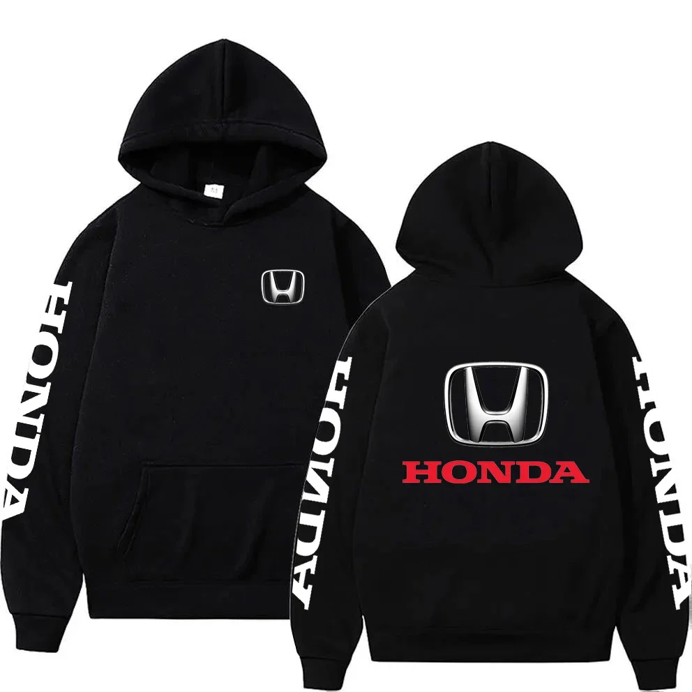 

Honda 2026 New Men's Racing Black Hoodie, Fashionable Men's Sweatshirt, Sports Pullover, Sporty Streetwear Pullover