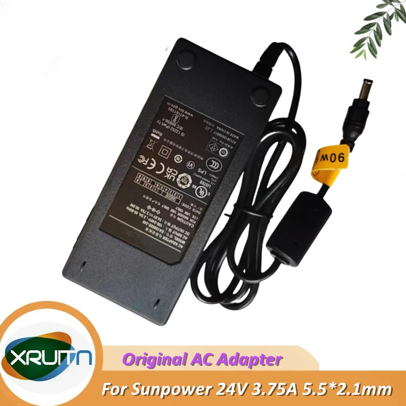 Original AC Adapter Charger EA10952E-240 24V 3.75A 90W For Sunpower Power Supply 5.5*2.1mm EA10952E-240