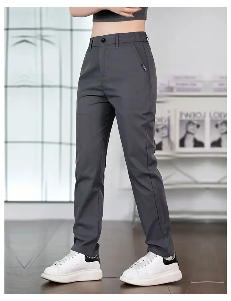 2026 Neue Herren Eisseide Gerade Geschnittene Dünne Atmungsaktive Freizeithose Sommer Business Lange Hose Modisch Vielseitig Leichtgewichtig – Detail 12