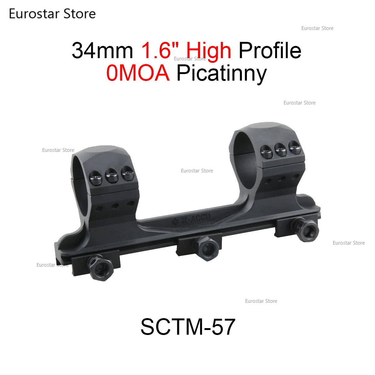 ناقلات البصريات X-ACCU 30/34 مللي متر قطعة واحدة تتوافق وحلقات Picatinny جبل 0/20 نوع MOA مع التصنيع باستخدام الحاسب الآلي للسكك الحديدية 9 مللي متر/20 مللي متر