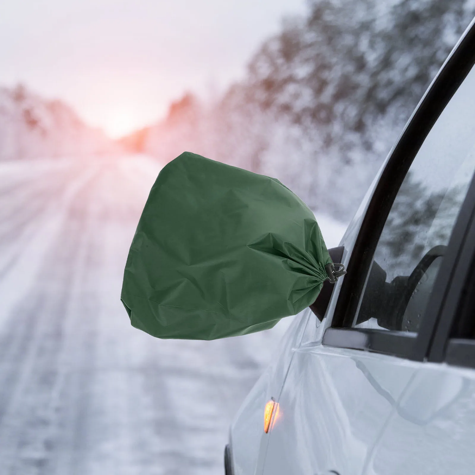 

2Pcs Car Side Mirror Covers Rear View Frost Snow Protection Stylish Vibrant Color Durable Material Winter Driving Visibility