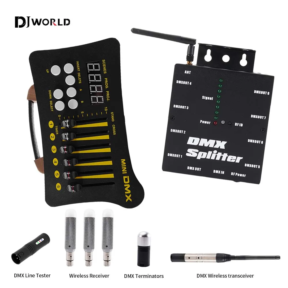 receptor transmissor dmx sem fio linha tester terminators portas canais console 3pin 54 controlador dmx512 transmissor 01