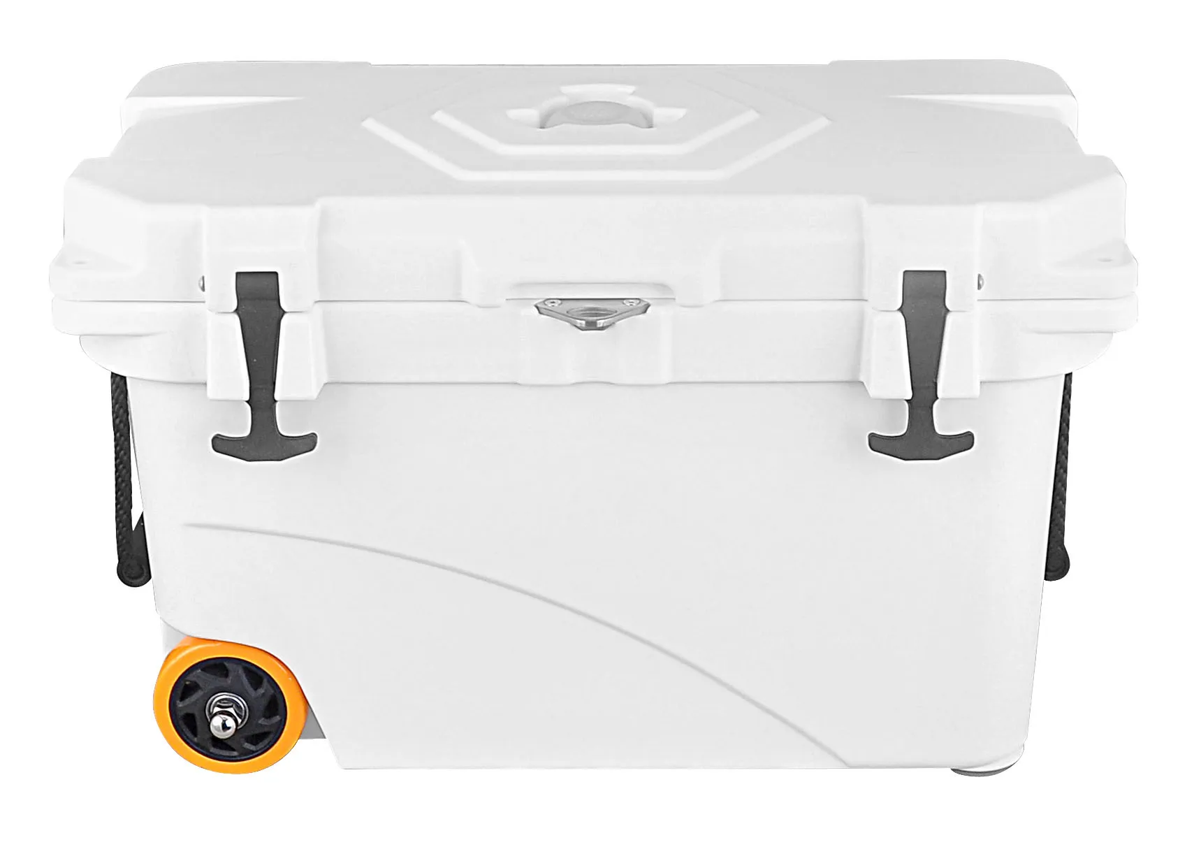 Custom Logo Outdoor Round Styrofoam Hard 40L Rotomolded Cooler Box With Speaker Wheels