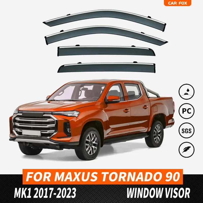 

Для Maxus Tornado 60 70 PRO 90 MK1 2017-2023 пикап подарок Пластиковый оконный козырек вентиляционные оттенки Защита от солнца дождя