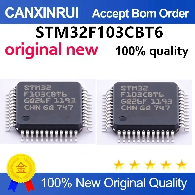 （5pcs-10pcs）Original genuine STM32F103CBT6 LQFP-48 ARM Cortex-M3 32-bit microcontroller