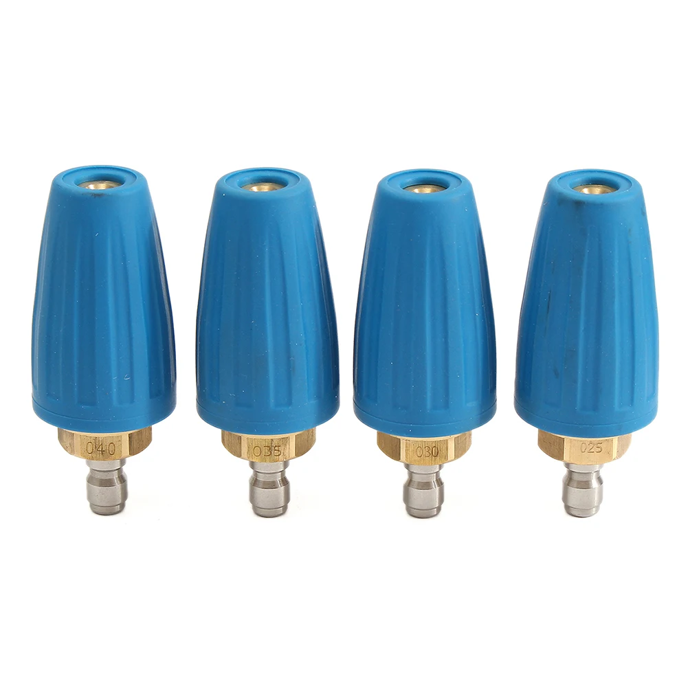 

High-Pressure Washer Nozzle High Pressure Rotating Turbo Nozzle 1/4 Washer 2.5-4 GPM 5000PSI Spray Tip Cleaning Tool