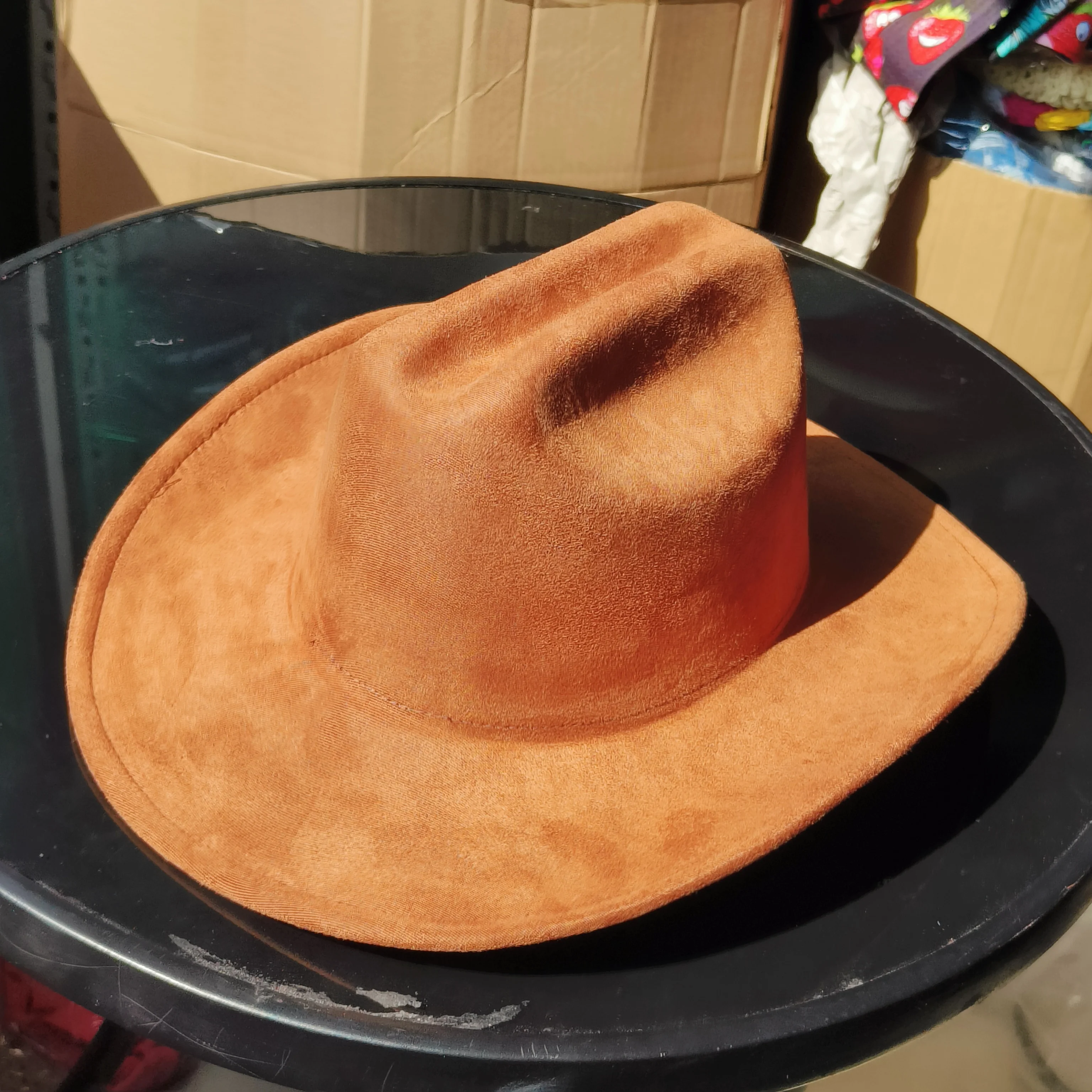 

Cowboy Hat Winter Solid cowboy Hat for Gentleman Jazz hat Suede Cowgirl wide brim fashion Felt Fedora Hat Panama sombrero hombre