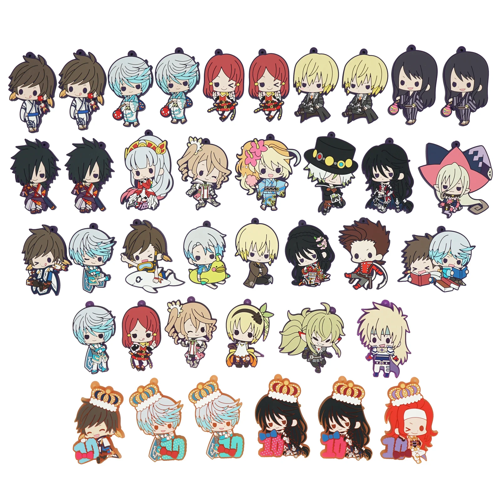 Juego de Tales of Berseria Eizen the Reaper Velvet Crowe Magilou Mayvin Laphicet Mikleo Sorey llavero de goma