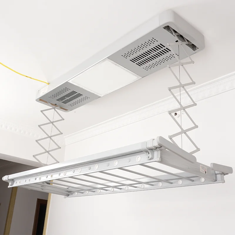 ماكينة طي الملابس الأوتوماتيكية ذات الجودة الممتازة، رف تجفيف الغسيل الكهربائي المثبت على السقف #3