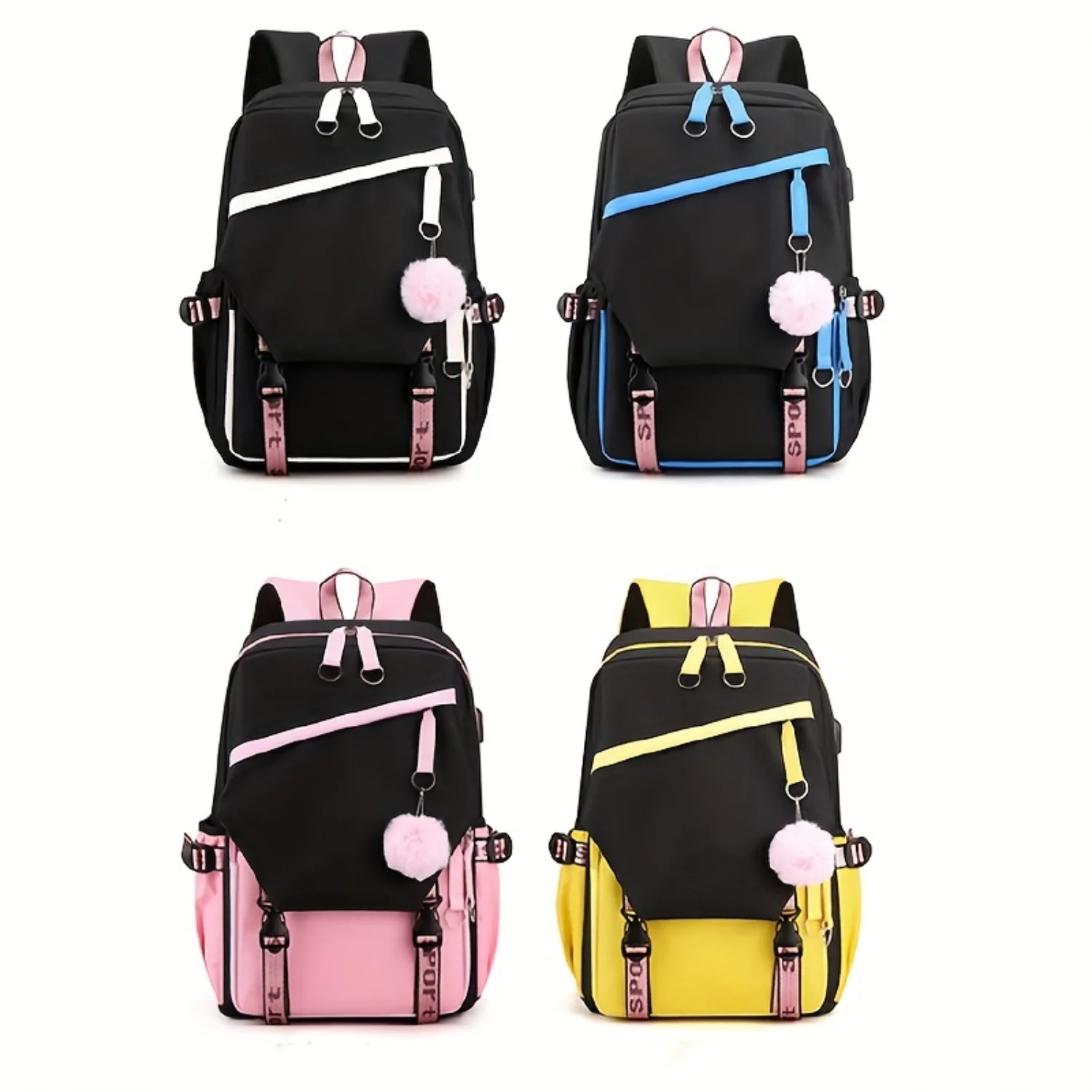 High-Capacity, Multi-Use Nylon Backpack - Comfortable & Trendy School and Travel Daypack with Laptop Compartment Ice pack