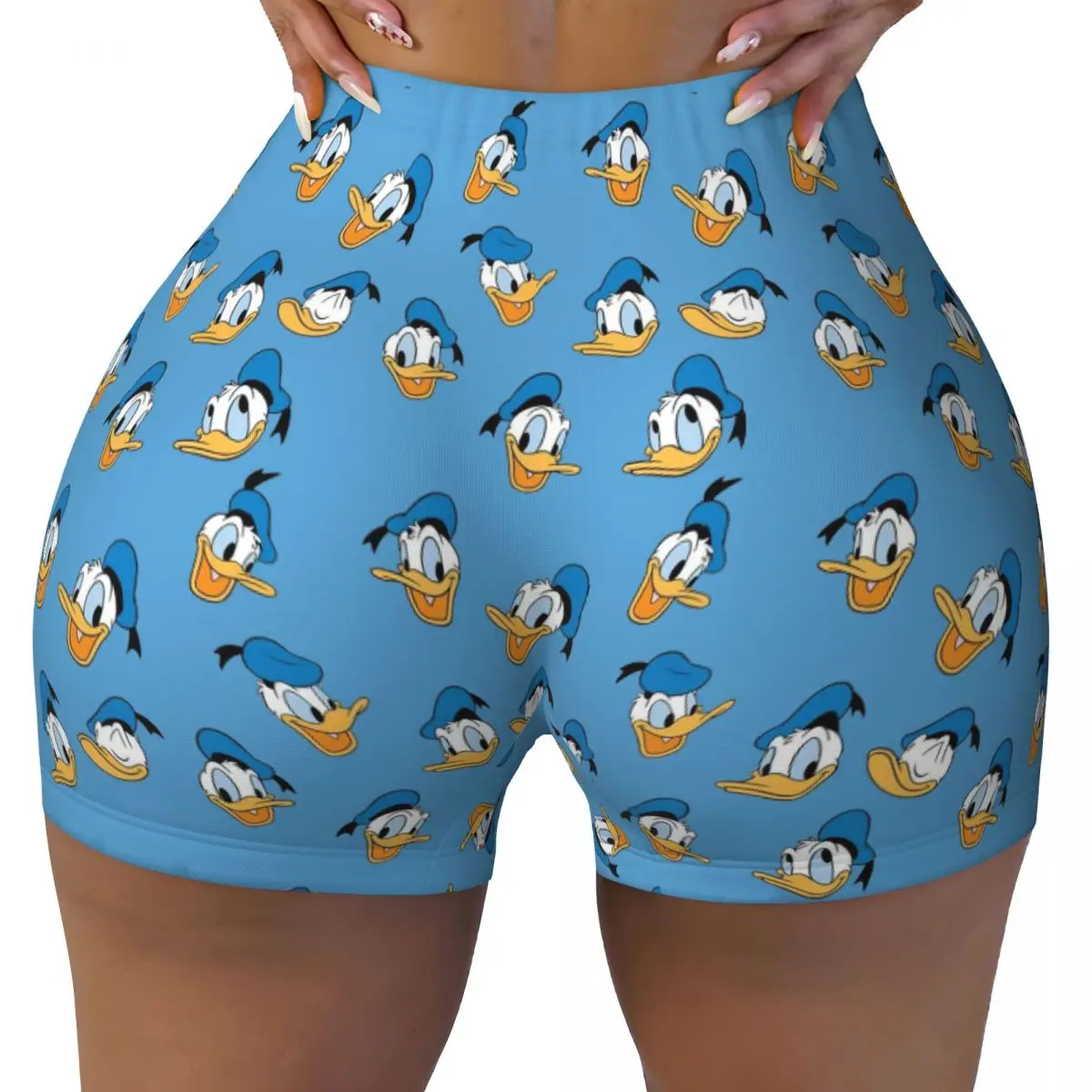 

Custom Donald Duck Biker Running Workout Shorts for Women Athletic Gym Yoga Shorts