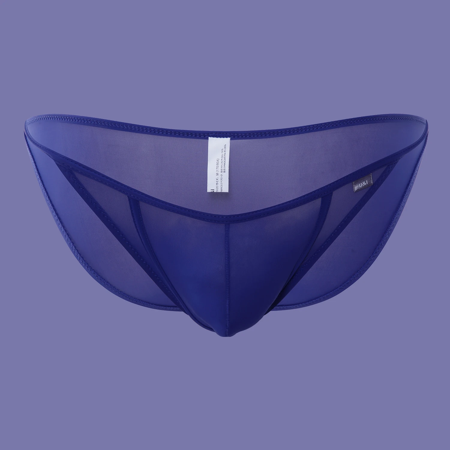 

Сексуальные мужские трусы U&I, модные и стильные, ультратонкие, микропрозрачные нейлоновые трусы с заниженной талией, вогнутые и выпуклые трусы-мешочки.