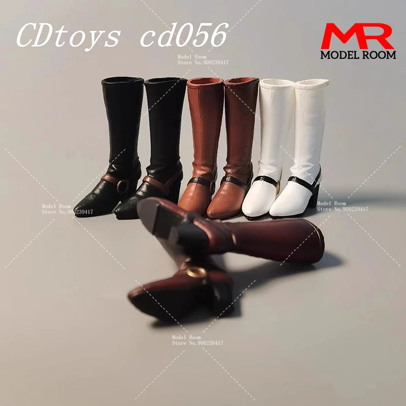 cdtoys CD056 1/12 Female High Heel Mid Length Boots Solid Shoes Model Fit 6'' TBL PH Detachable Feet Solider Action Figure Body