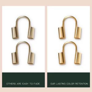 Cobre Clipe Posicionamento Fivela para Fazer Jóias, Cord End Tip Fecho, Conector Friso, Beads para Colar DIY, Pulseira Acessórios 8 principais vendas fivela cobre - №5