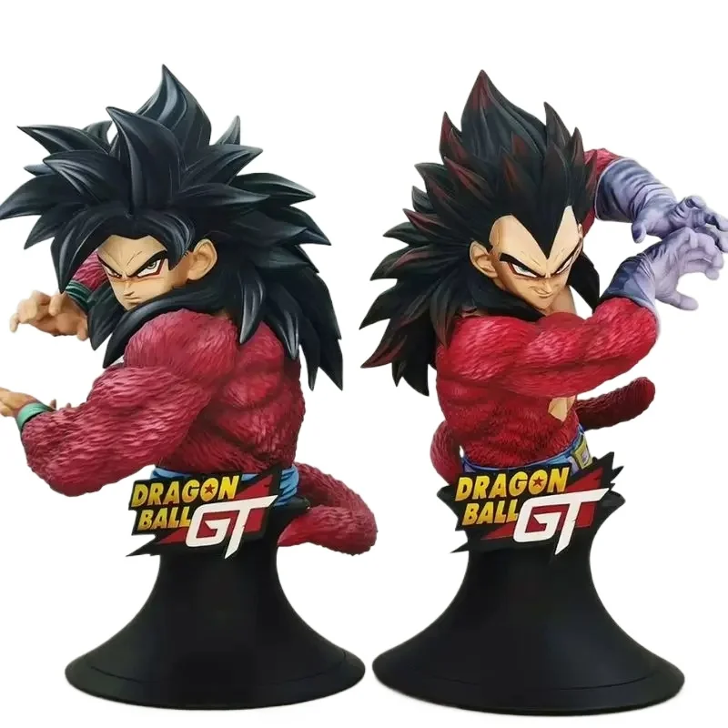 Nouveau 24 cm Dragon Ball Gt Ssj4 Goku végéta Figure Super Saiyan 4 Son Goku & Vegeta buste Pvc Statue Collection modèle jouet cadeau