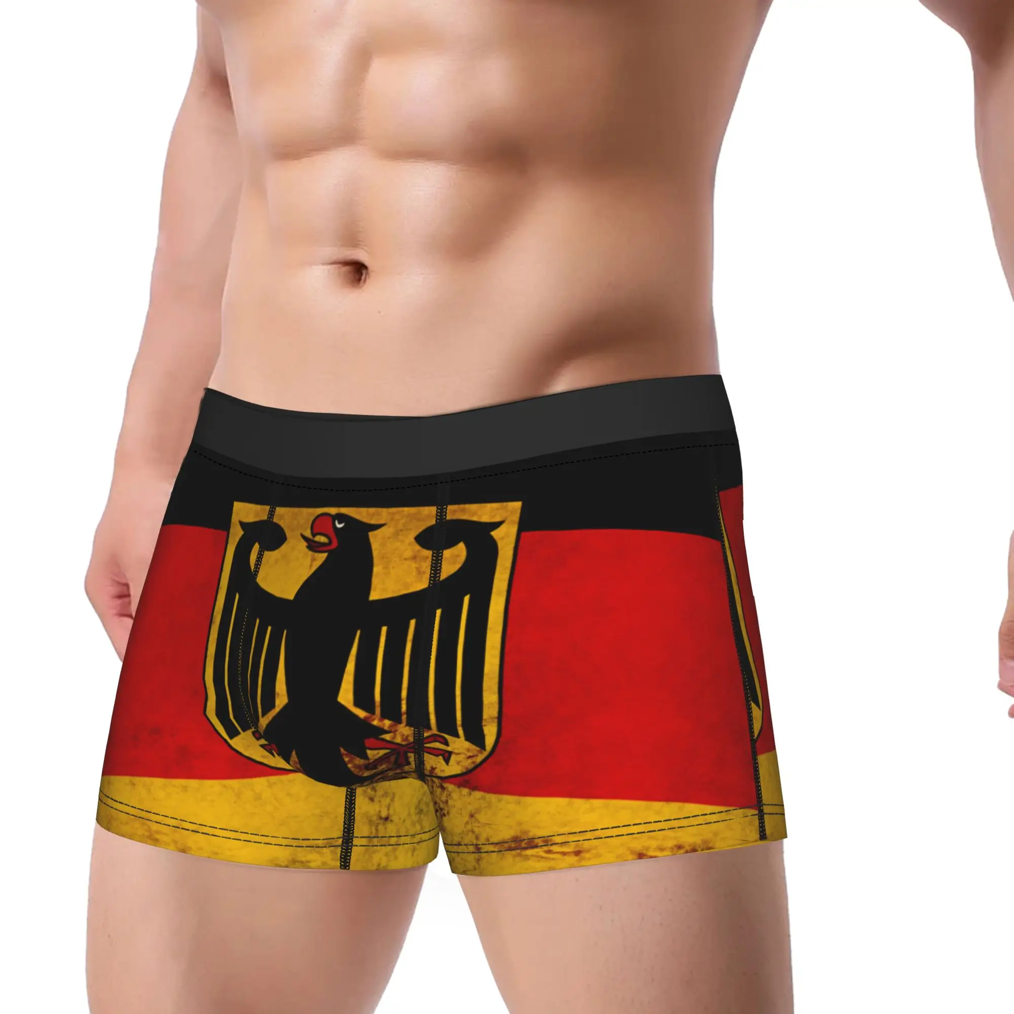 Vintage German Flag with Federal Eagle Underwear Men Shorts Briefs Soft Boxershorts High Quality Pattern Plus Size Underpants