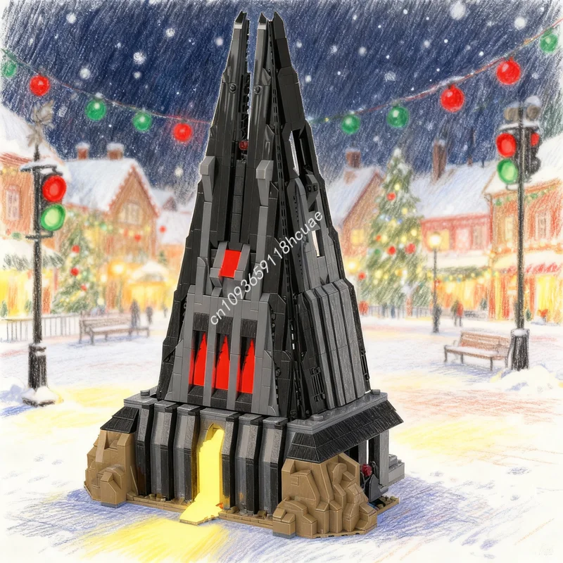 

1514 деталей MOC: Модификация крепости Вейдера, модель звездной битвы, конструктор, рождественские подарки, креативные игрушки, развивающие игрушки