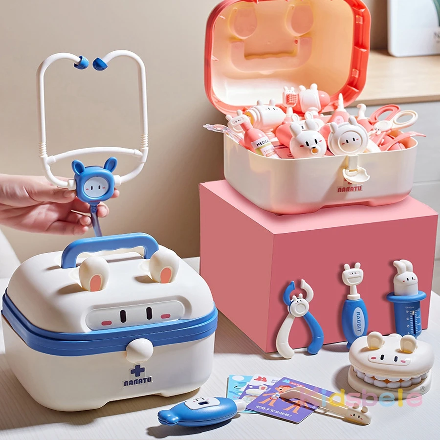 مجموعة ألعاب الطبيب للأطفال - مجموعة ألعاب طبية مع سماعة الطبيب، حقنة، أدوات طبيب الأسنان، هدية لعب الأدوار التعليمية للأولاد والبنات